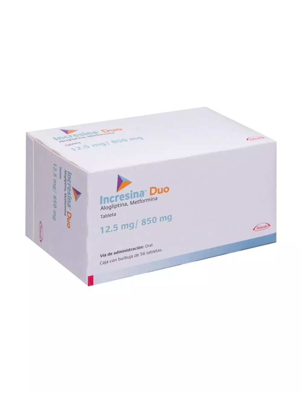 Incresina® Duo 12.5 mg/850 mg (Alogliptina/Metformina) | 56 Tabletas | Takeda