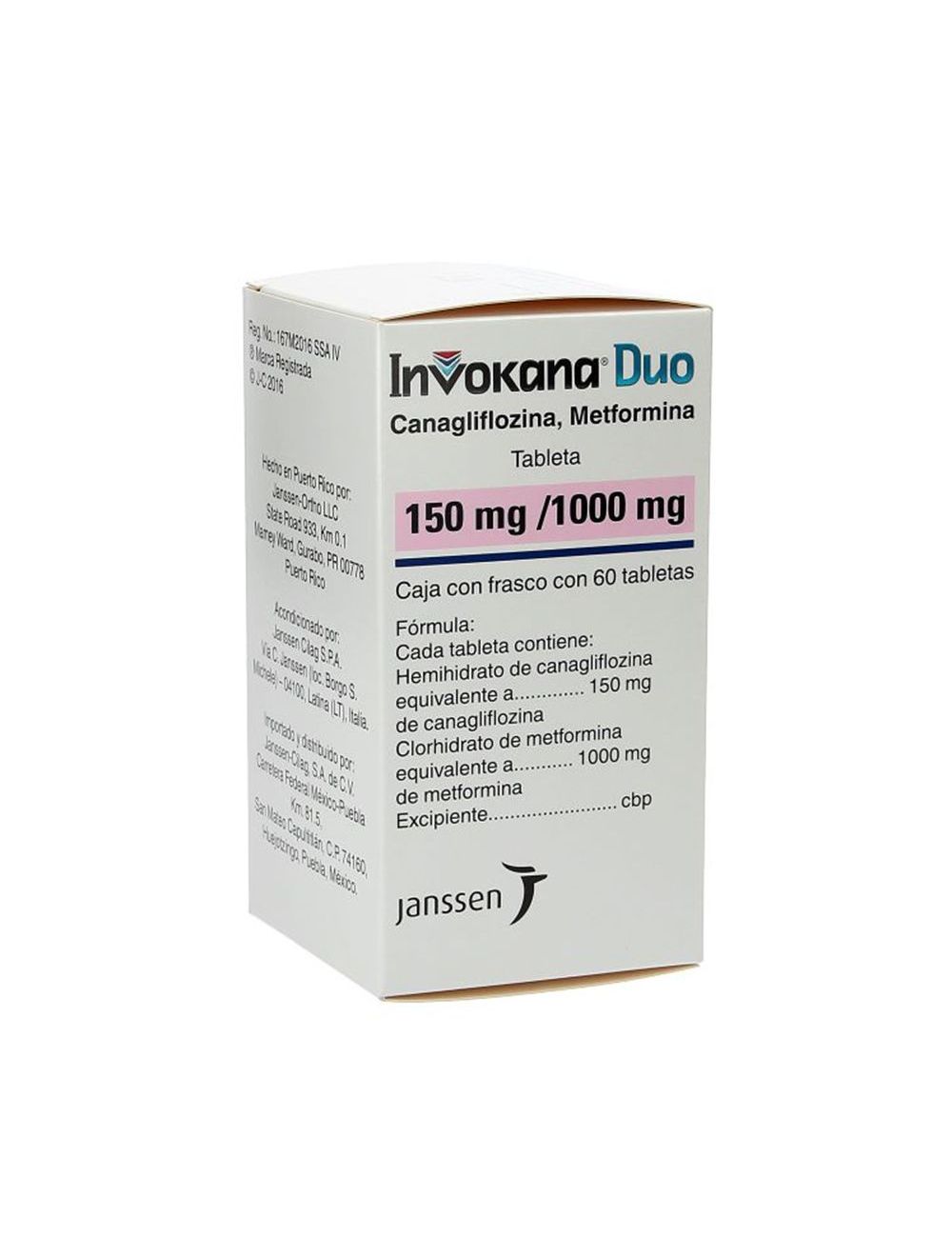 Invokana Duo 150 mg / 1000 mg Caja Con 60 Tabletas Invokana Duo 150 mg / 1000 mg Caja Con 60 Tabletas