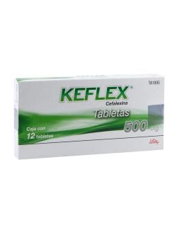 Keflex 500 mg Caja Con 12 Tabletas - RX2