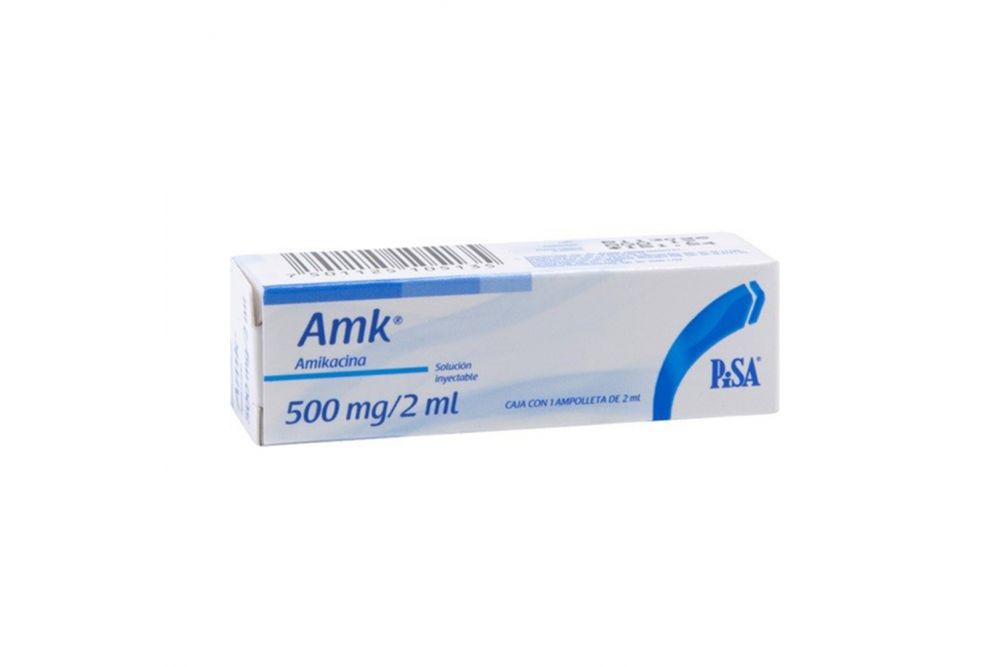 Amikacina 500 mg Solución Inyectable Frasco Con 2 mL -RX2