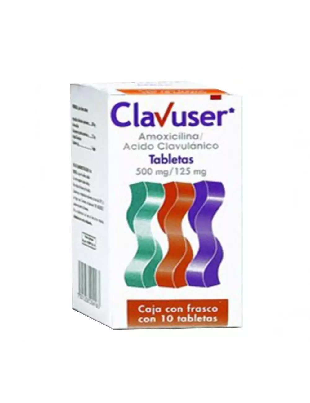 Clavuser 500 / 125 mg Caja Con 10 Tabletas -RX2