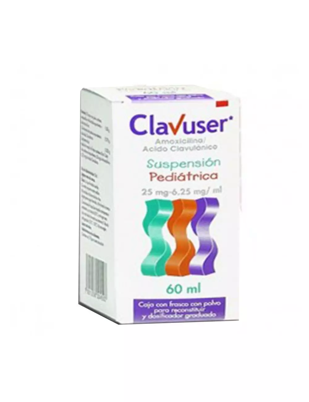 Clavuser Pediátrico 25mg / 6.25 mg Suspensión Frasco Con 60 ML -RX2