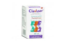 Clavuser Pediátrico 25mg / 6.25 mg Suspensión Frasco Con 60 ML -RX2