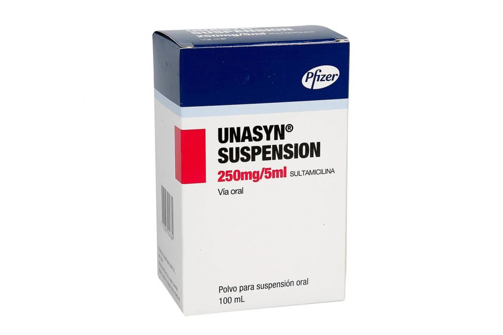 Unasyna Suspensión 250 mg / 5 ml Caja Con Frasco Con Polvo Para  50 ml -RX2