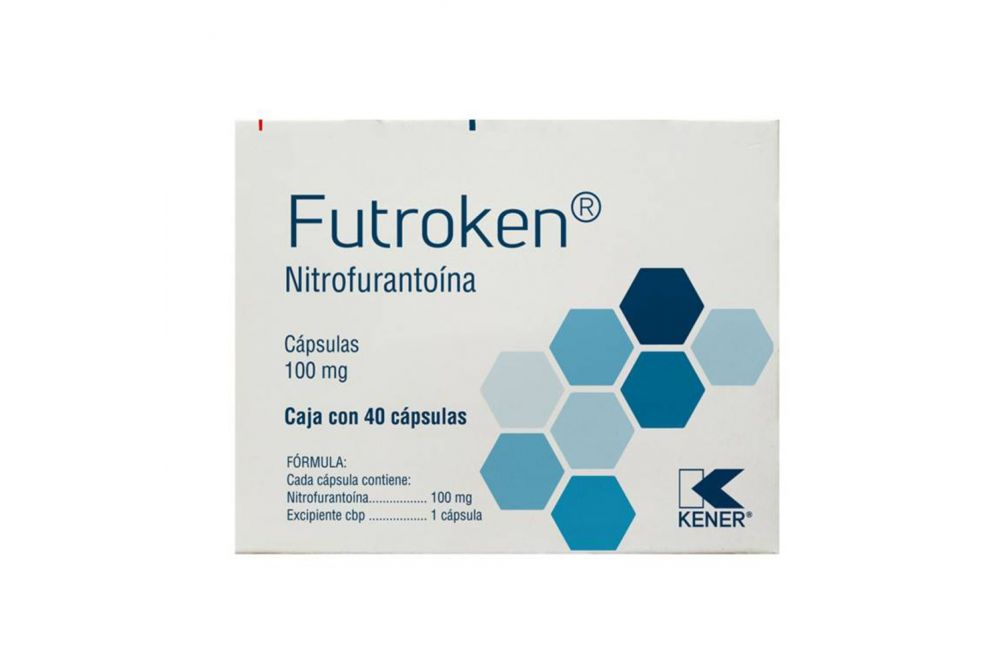 Futroken Nitrofurantoina 100 mg Caja Con 40 Cápsulas -RX2