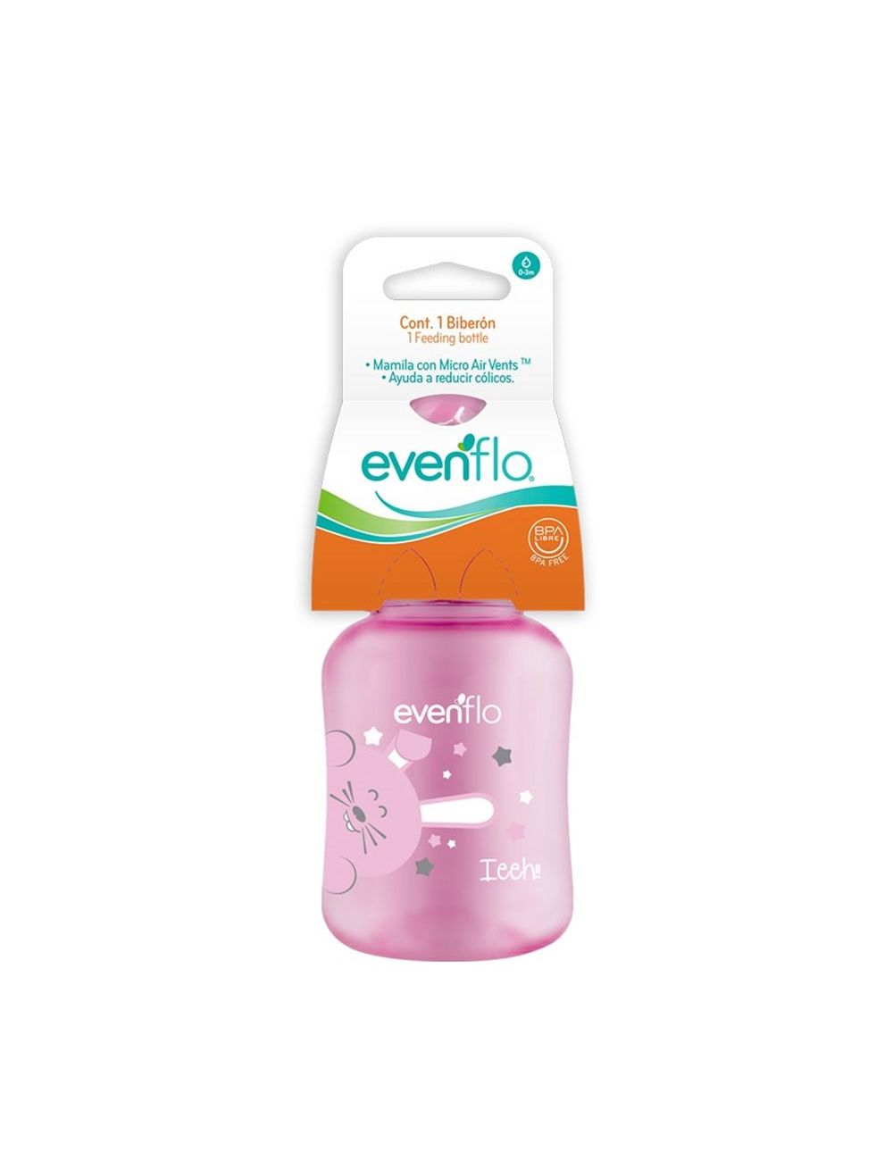 Evenflo Biberón Con Diseño Empaque Con 1 Pieza 4 onzas Evenflo Biberón Con Diseño Empaque Con 1 Pieza 4 onzas