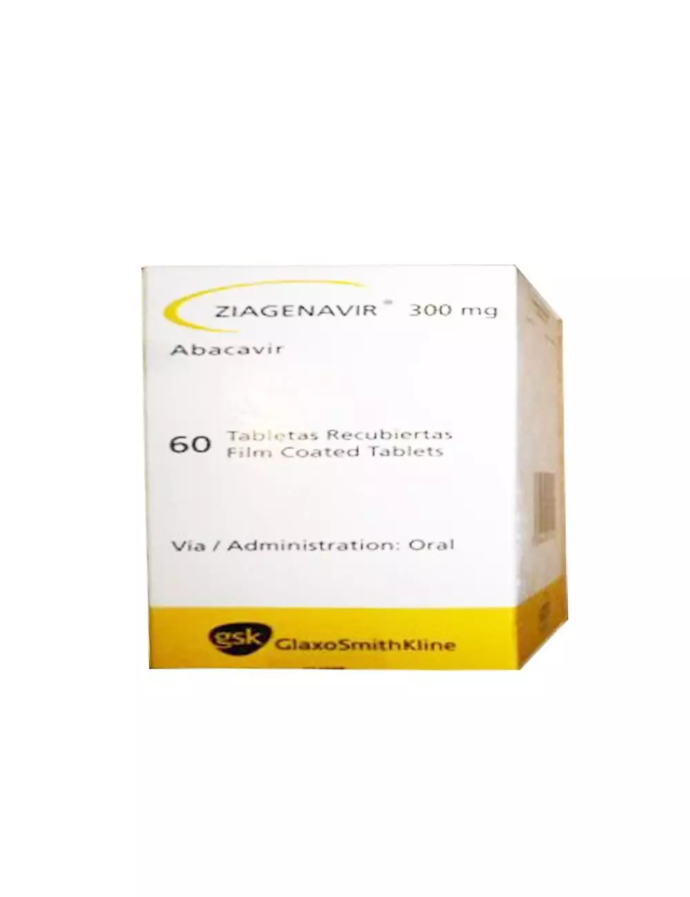 Ziagenavir® (Abacavir) 300 mg - Caja con 60 tabletas recubiertas | Glaxo Smith Kline