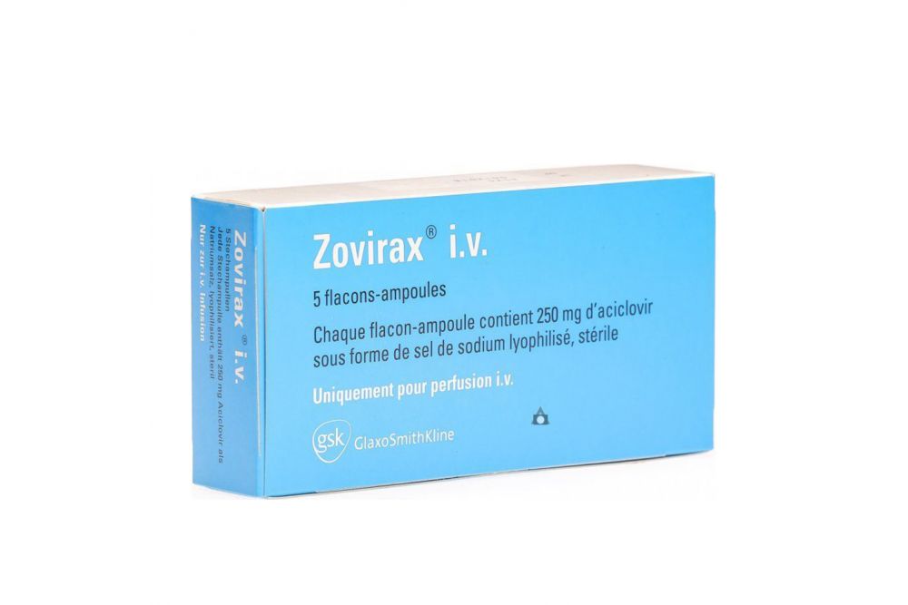 Zovirax I.V 250 mg Caja Con 5  Ámpulas