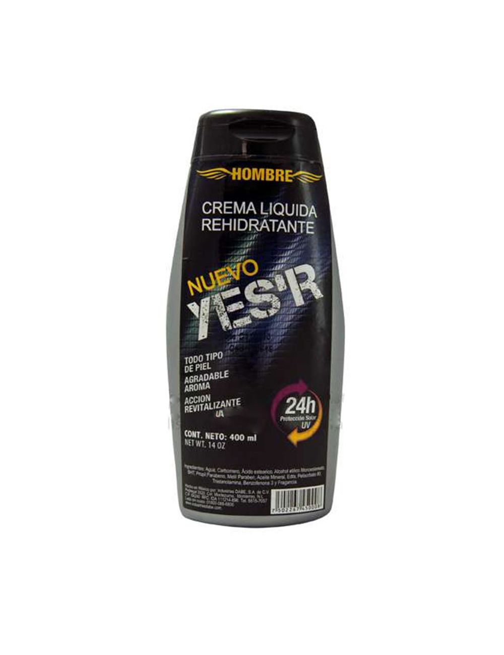 YES'R HOMBRE BOTE CON 400 ML - CREMA HIDRATANTE