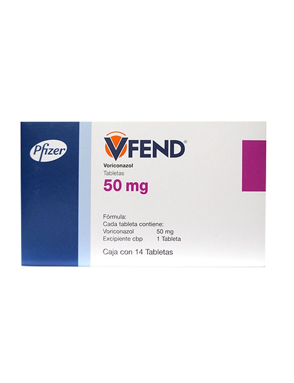 Vfend 50 mg Caja Con 14 Tabletas