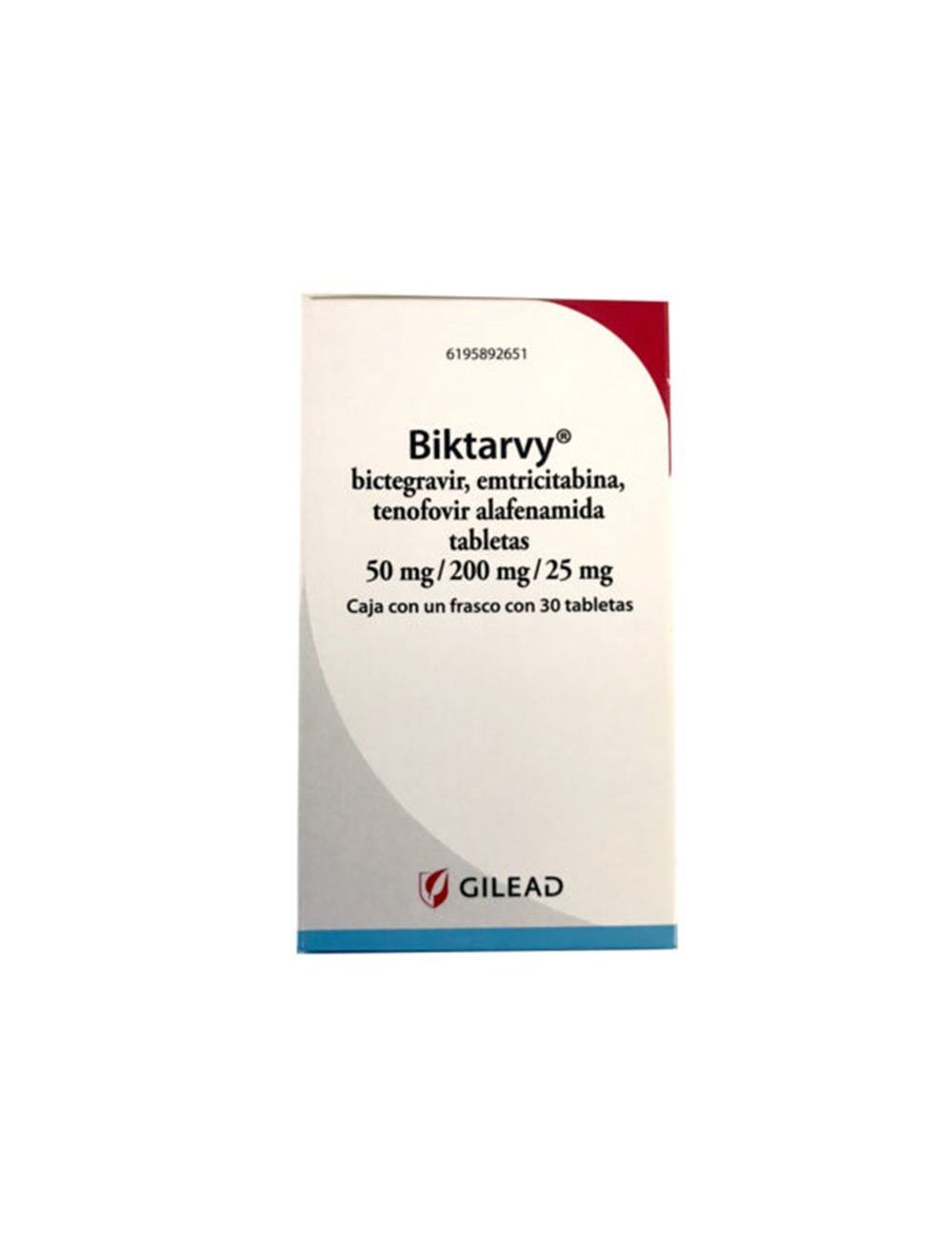 Biktarvy 50 mg/ 200 mg/ 25 mg Caja Con Frasco Con 30 Tabletas Biktarvy 50 mg/ 200 mg/ 25 mg Caja Con Frasco Con 30 Tabletas