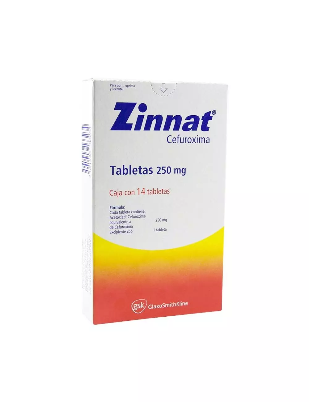 Zinnat 250mg Caja Con 14 Tabletas -RX2