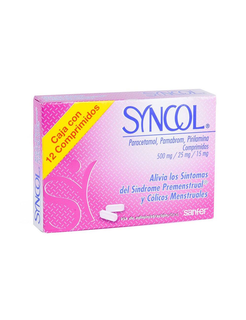 Syncol 500 mg /25 mg /15 mg Caja Con 12 Comprimidos Syncol 500 mg /25 mg /15 mg Caja Con 12 Comprimidos