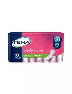 Tena Pantiprotectores Lady Discret Super Absorción Bolsa Con 8 Piezas