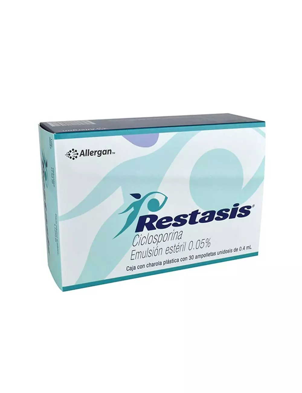 Restasis 0.05% Emulsión Charola Plástica Con 30 Ampolletas Unidosis de 0.04 mL