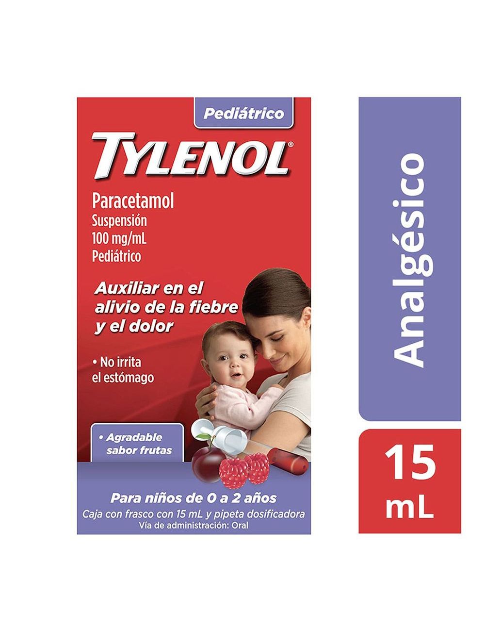 Tylenol Pediátrico 100mg/mL Caja Con Frasco Con 15 mL