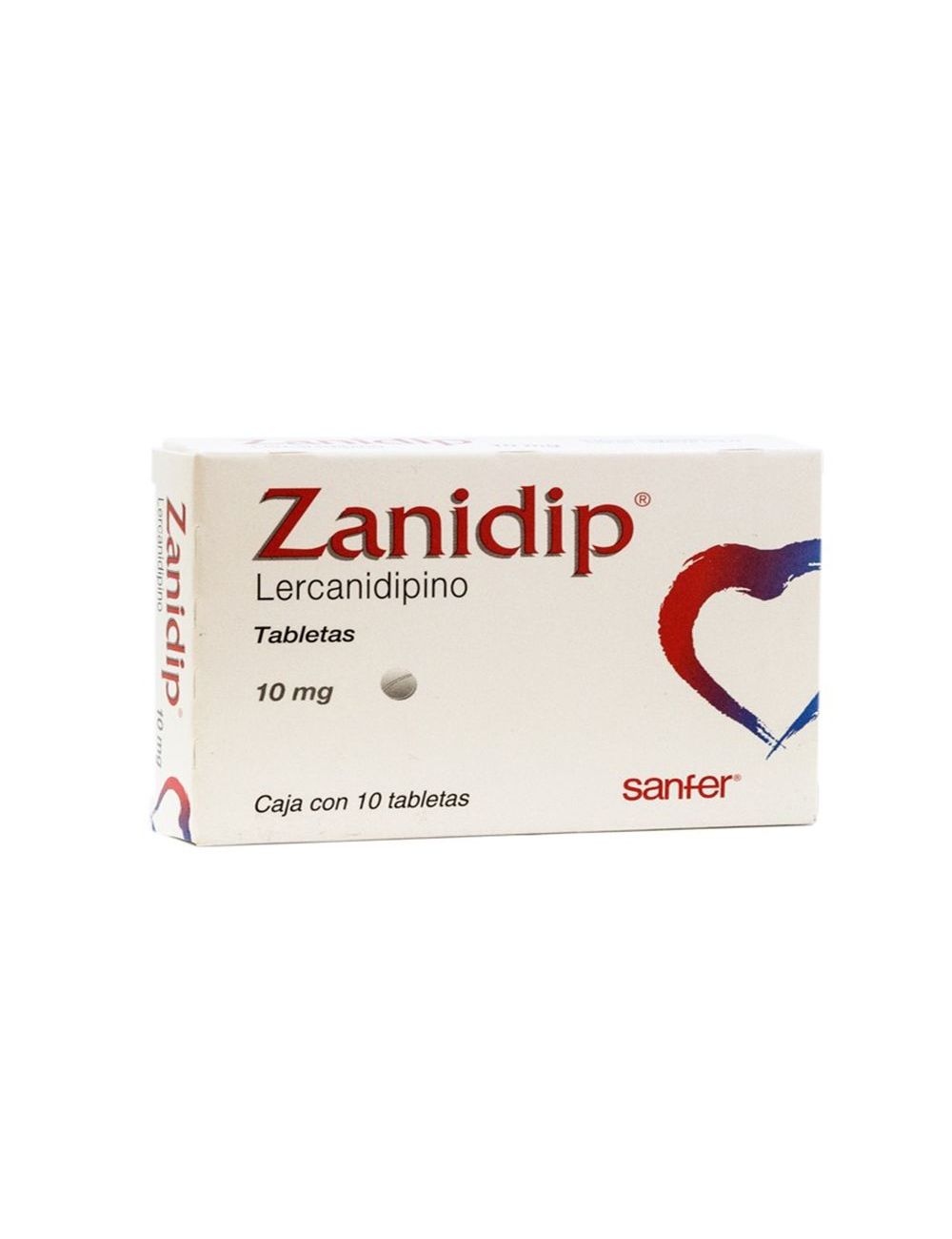 Zanidip 10 mg Caja Con 10 Tabletas