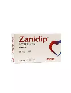 Zanidip 10 mg Caja Con 10 Tabletas