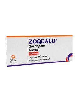 ZOQUALO® 100 mg - Caja con 30 tabletas | Quetiapina | Sun Pharma