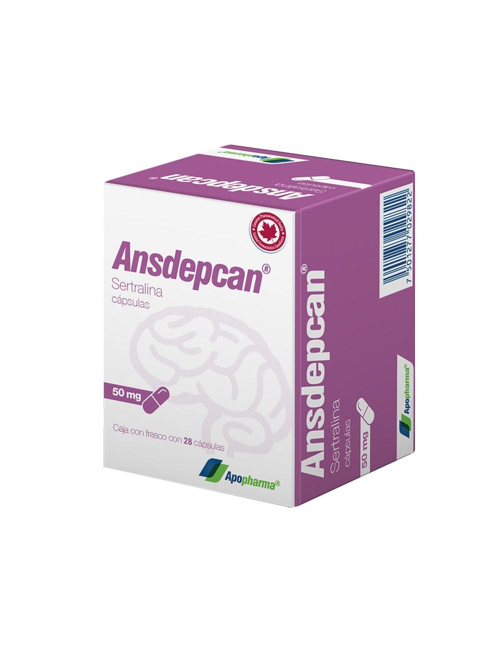 Ansdepcan 50 mg Caja Con Frasco Con 28 Cápsulas Ansdepcan 50 mg Caja Con Frasco Con 28 Cápsulas