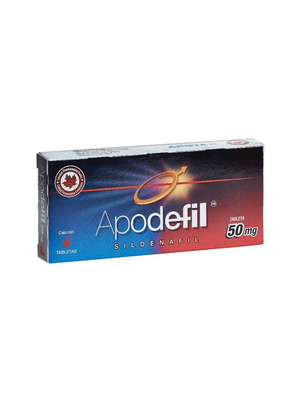 Apodefil 50 mg Caja Con 4 Tabletas Apodefil 50 mg Caja Con 4 Tabletas