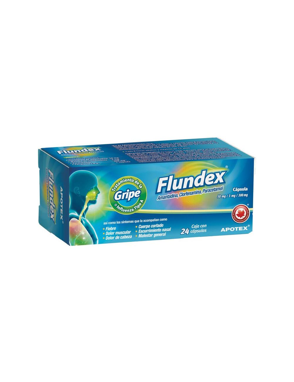 Flundex 50 mg/3 mg/300 mg Caja Con Blíster Con 24 Cápsulas Flundex 50 mg/3 mg/300 mg Caja Con Blíster Con 24 Cápsulas
