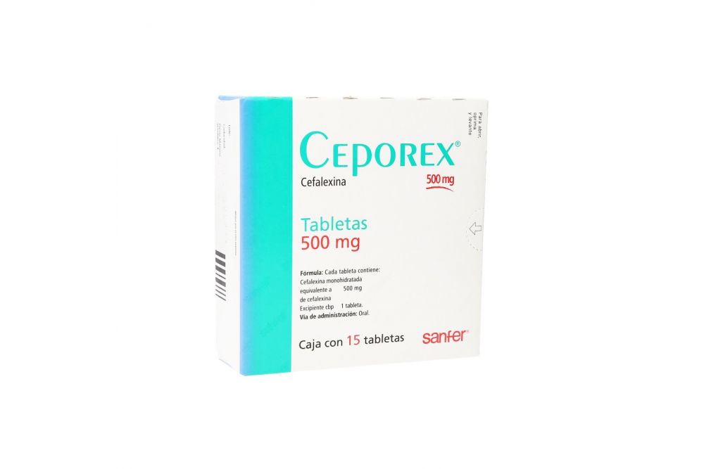 Ceporex 500mg Caja Con 15 Tabletas -RX2
