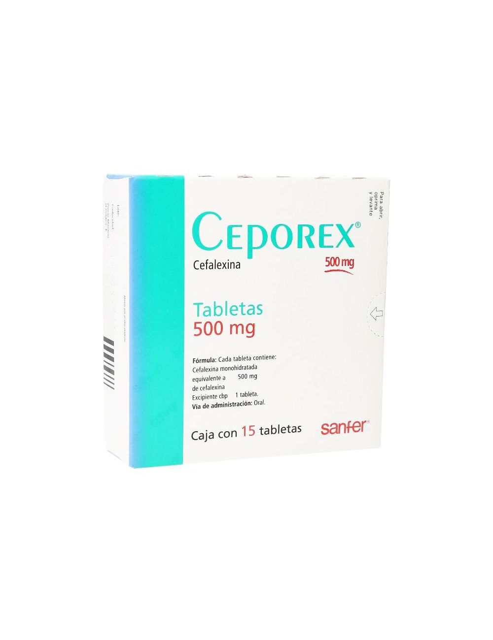 Ceporex 500mg Caja Con 15 Tabletas -RX2