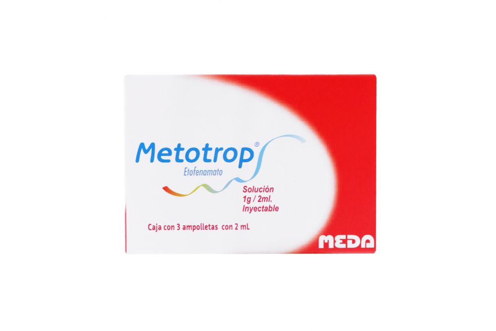 Metotrop 1 g Solución Inyectable Caja Con 3 Ampolleta Con 2 mL