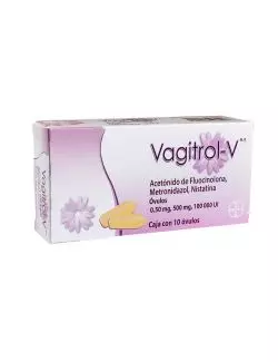 Vagitrol V .50/ 500/ 100000 UI Caja Con 10 Óvulos