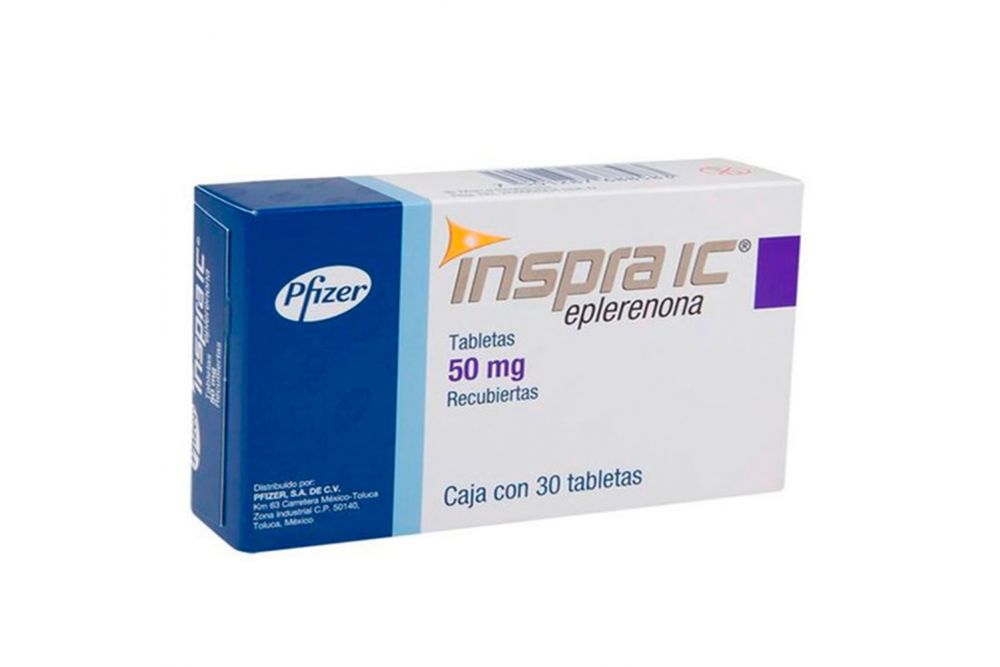 Inspra IC 50 mg Caja Con 30 Tabletas
