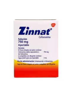 Zinnat 750mg Caja Con 1 Ampolleta Con 3mL -RX2