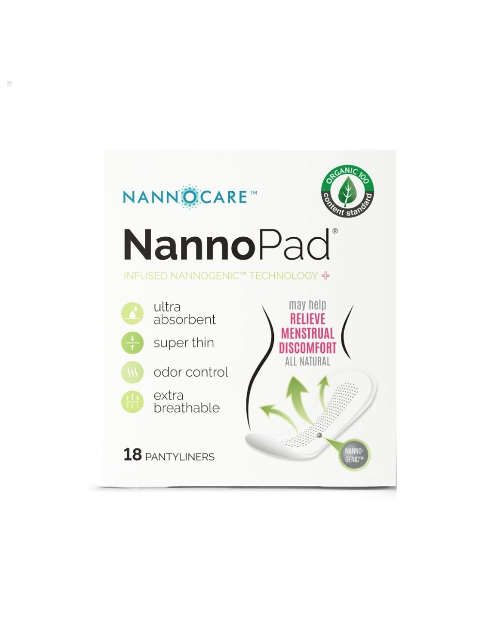 Nannopad Pantyliners Caja Con 18 Piezas Nannopad Pantyliners Caja Con 18 Piezas