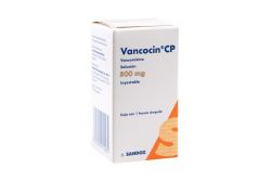 Vancocin CP Solución 500mg Caja Con 1 Frasco Ámpula - RX2