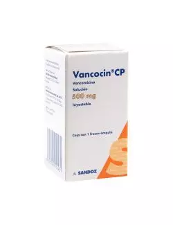 Vancocin CP Solución 500mg Caja Con 1 Frasco Ámpula - RX2