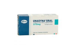 Unasyna 375 mg Caja Con 10 Tabletas Recubiertas -RX2