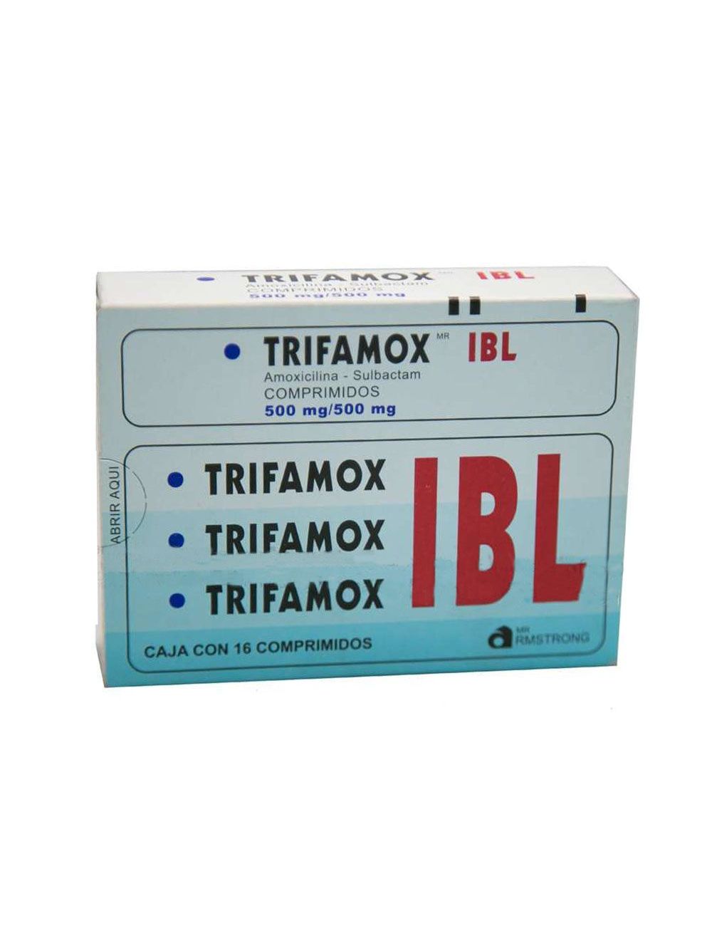 Trifamox-IBL 500mg/500mg Caja Con 16 Comprimidos - RX2