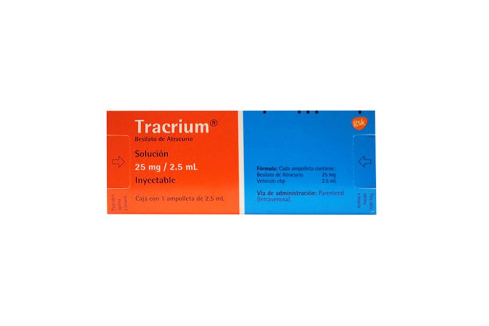 Tracrium 25 mg Caja Con Una Ampolleta Con 2.5  -RX3