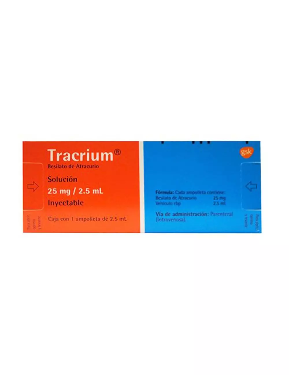 Tracrium 25 mg Caja Con Una Ampolleta Con 2.5  -RX3