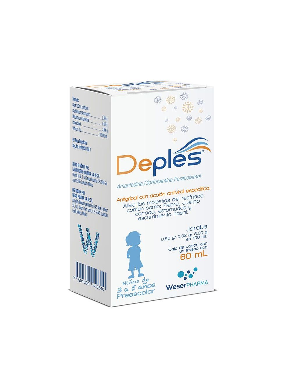 Deples Jarabe Pediátrico Caja Con Frasco Con 60 mL Deples Jarabe Pediátrico Caja Con Frasco Con 60 mL
