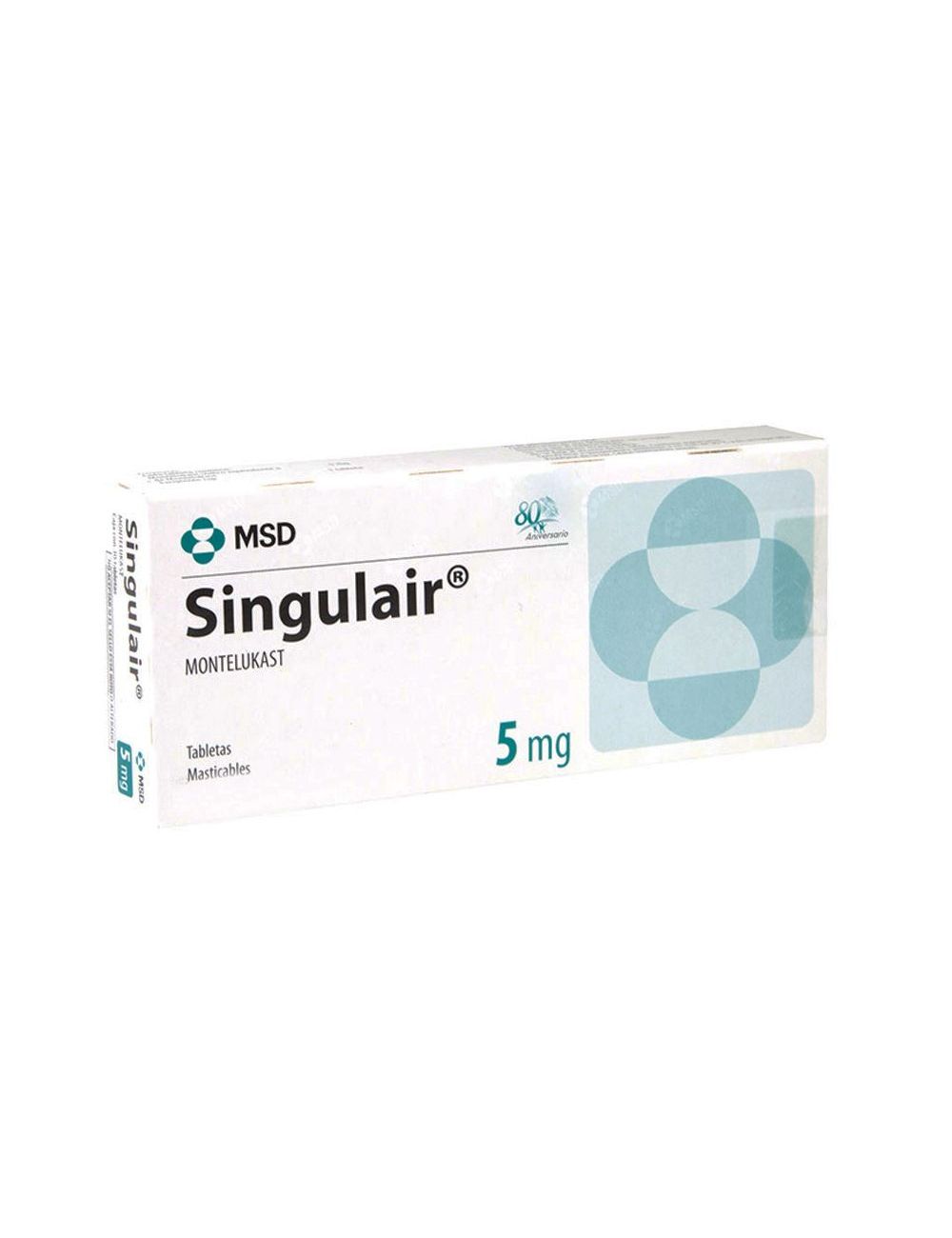 Singulair 5 mg Caja Con 20 Tabletas Masticables