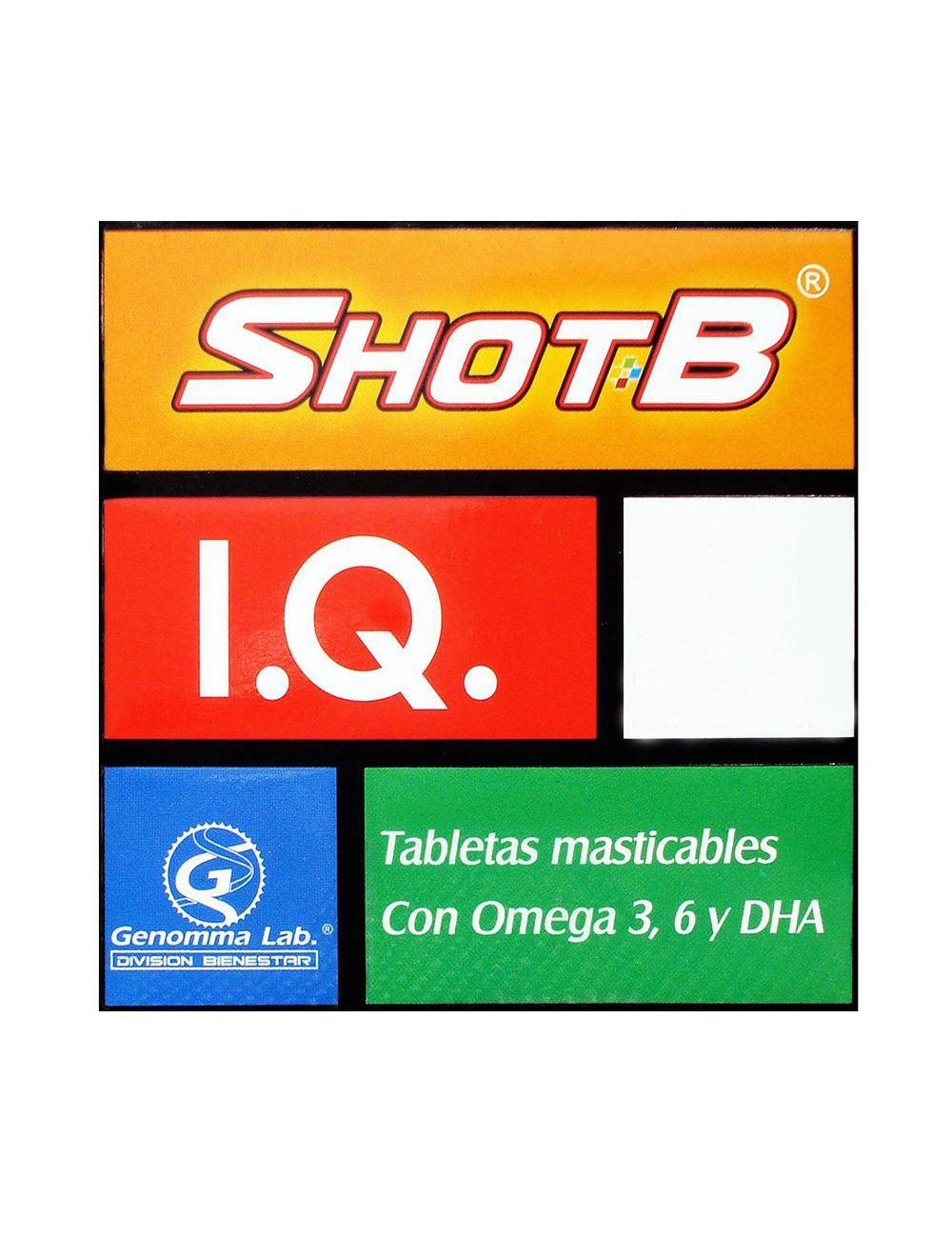 ShotB I.Q. Caja Con 36 Tabletas Masticables