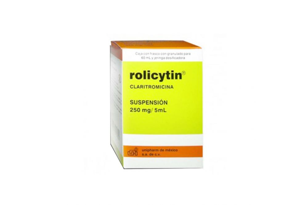 Rolicytin 250 mg / 5 mL suspensión Con 60 mL -RX2