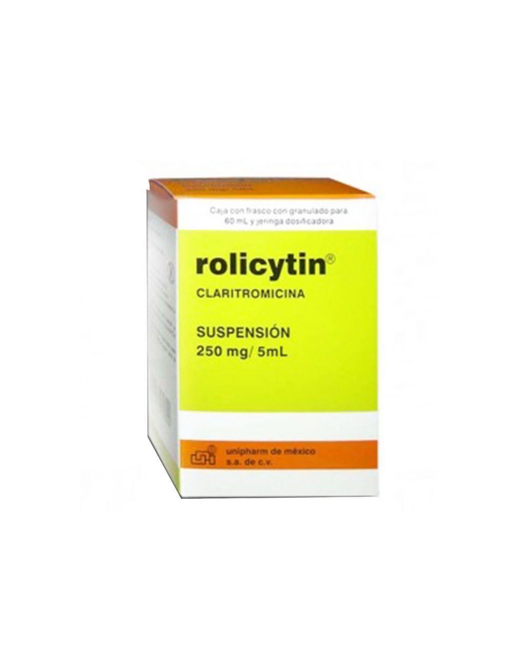 Rolicytin 250 mg / 5 mL suspensión Con 60 mL -RX2