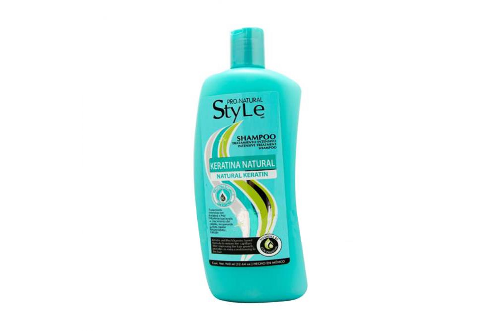 Pro Natural Style Keratina Natural Shampoo Botella Con 960mL