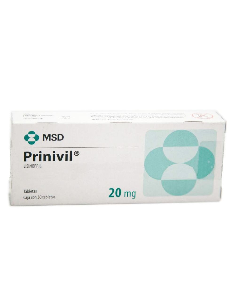 Prinivil 20 mg Caja Con 30 Tabletas