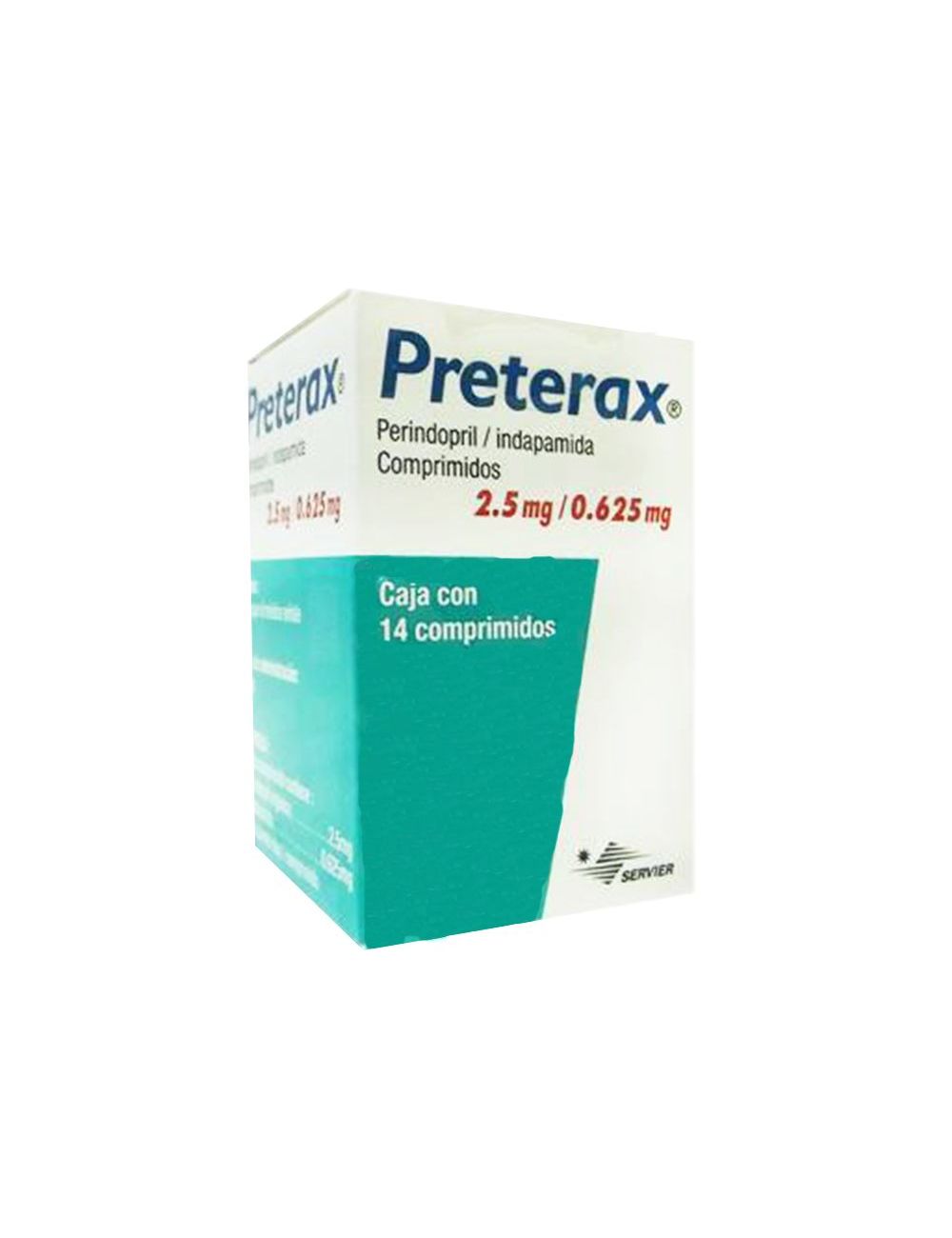 Preterax 2.5 mg /0.625 mg Caja Con Frasco Con 14 Comprimidos Preterax 2.5 mg /0.625 mg Caja Con Frasco Con 14 Comprimidos