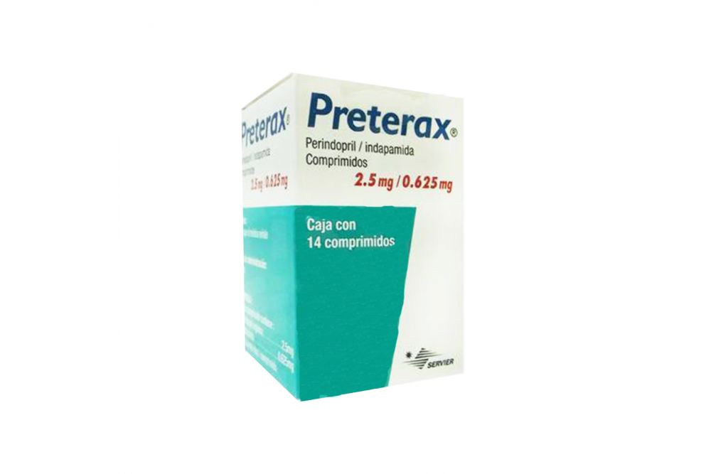 Preterax 2.5 mg /0.625 mg Caja Con Frasco Con 14 Comprimidos