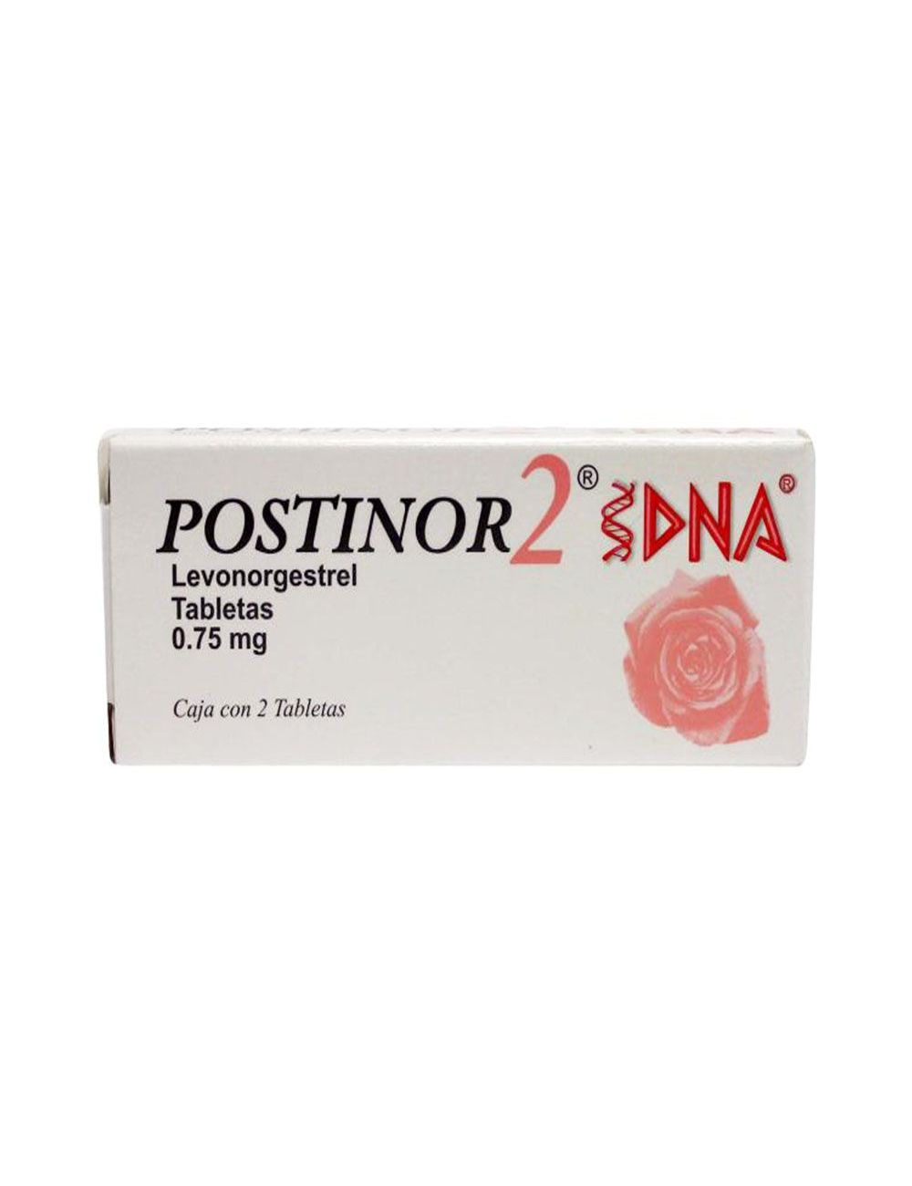 Postinor 2 DNA 0.75 mg Caja Con 2 Tabletas