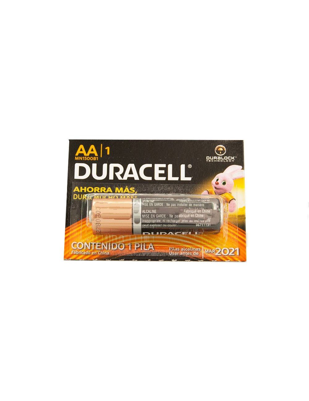 Pila Duracell Alcalina AA Empaque Con 1 Pila